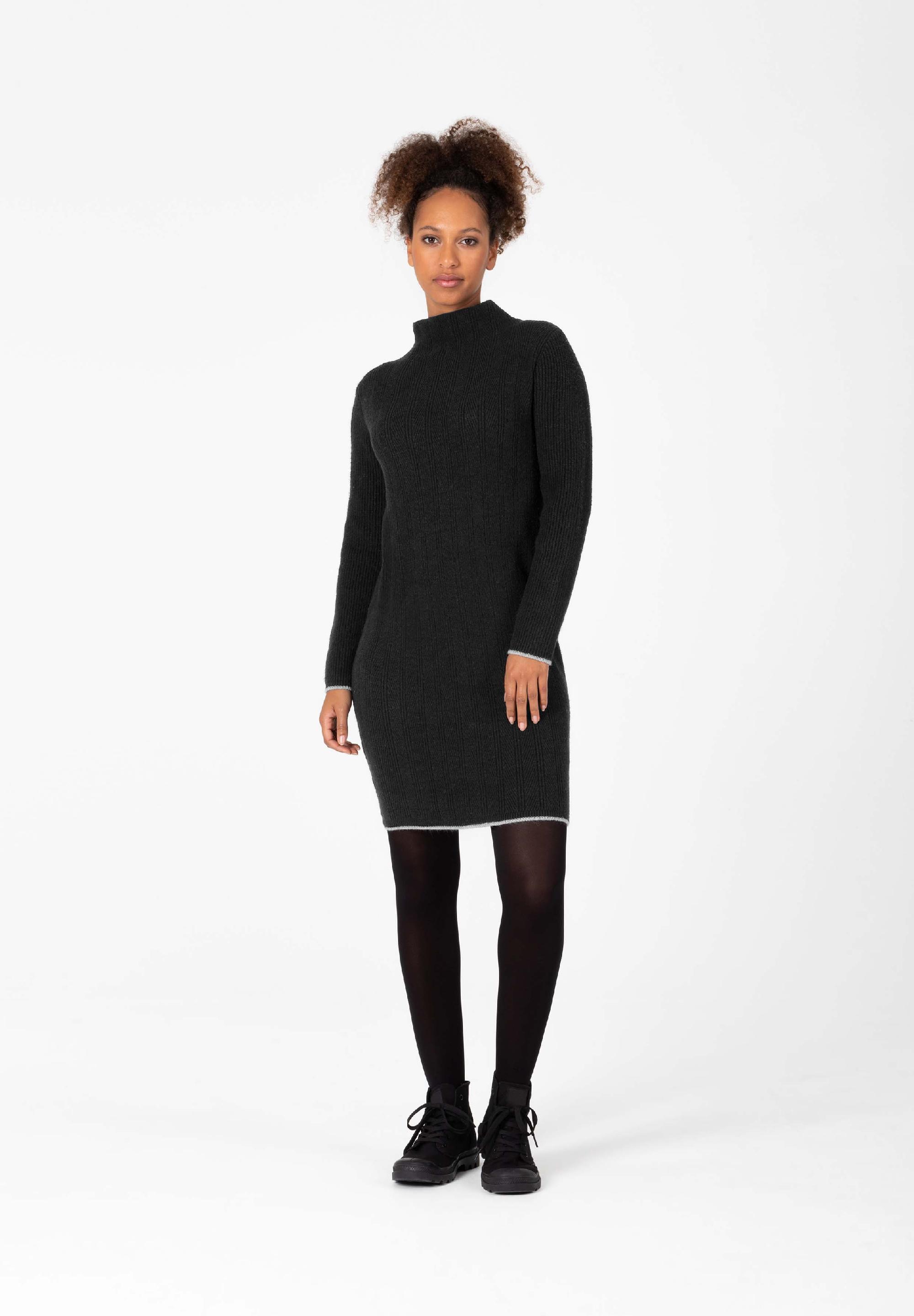 High Collar Knit Dress