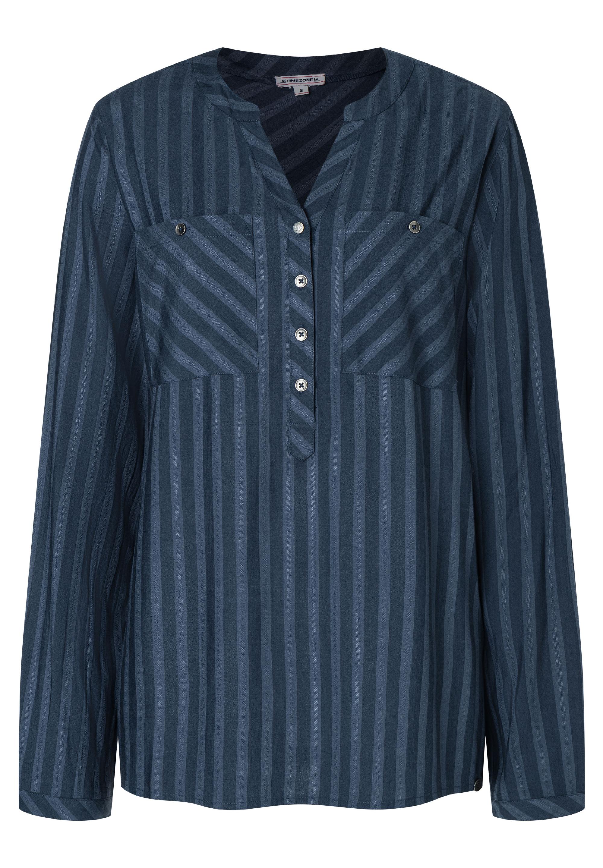 Striped Henley Blouse