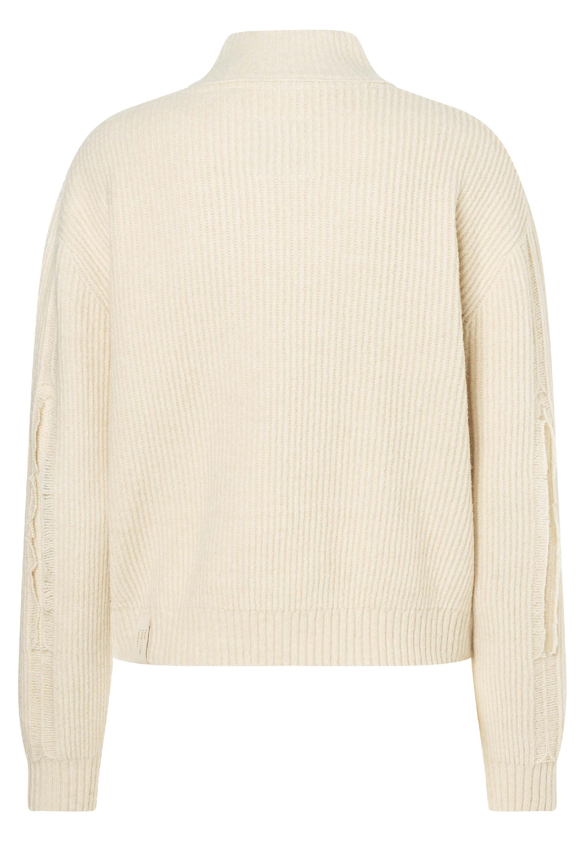 Fray Mock Neck Pullover