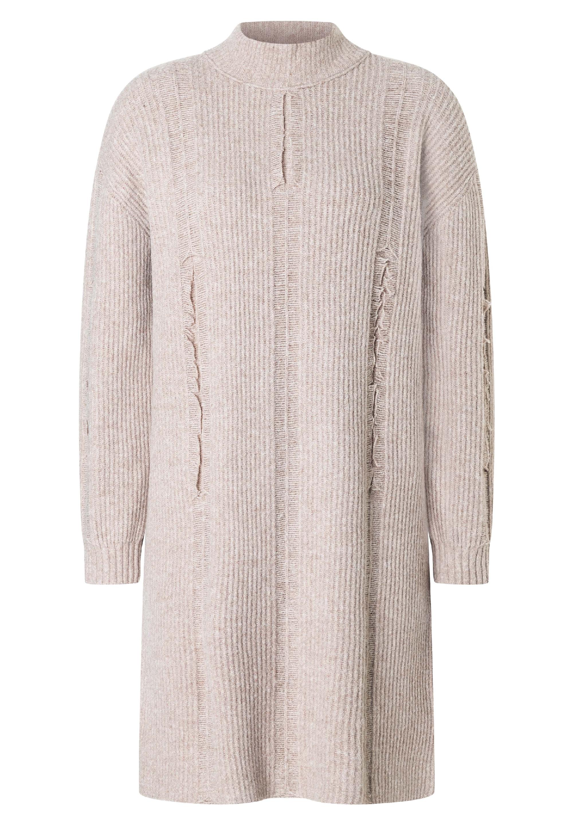 Fray Mock Neck Dress