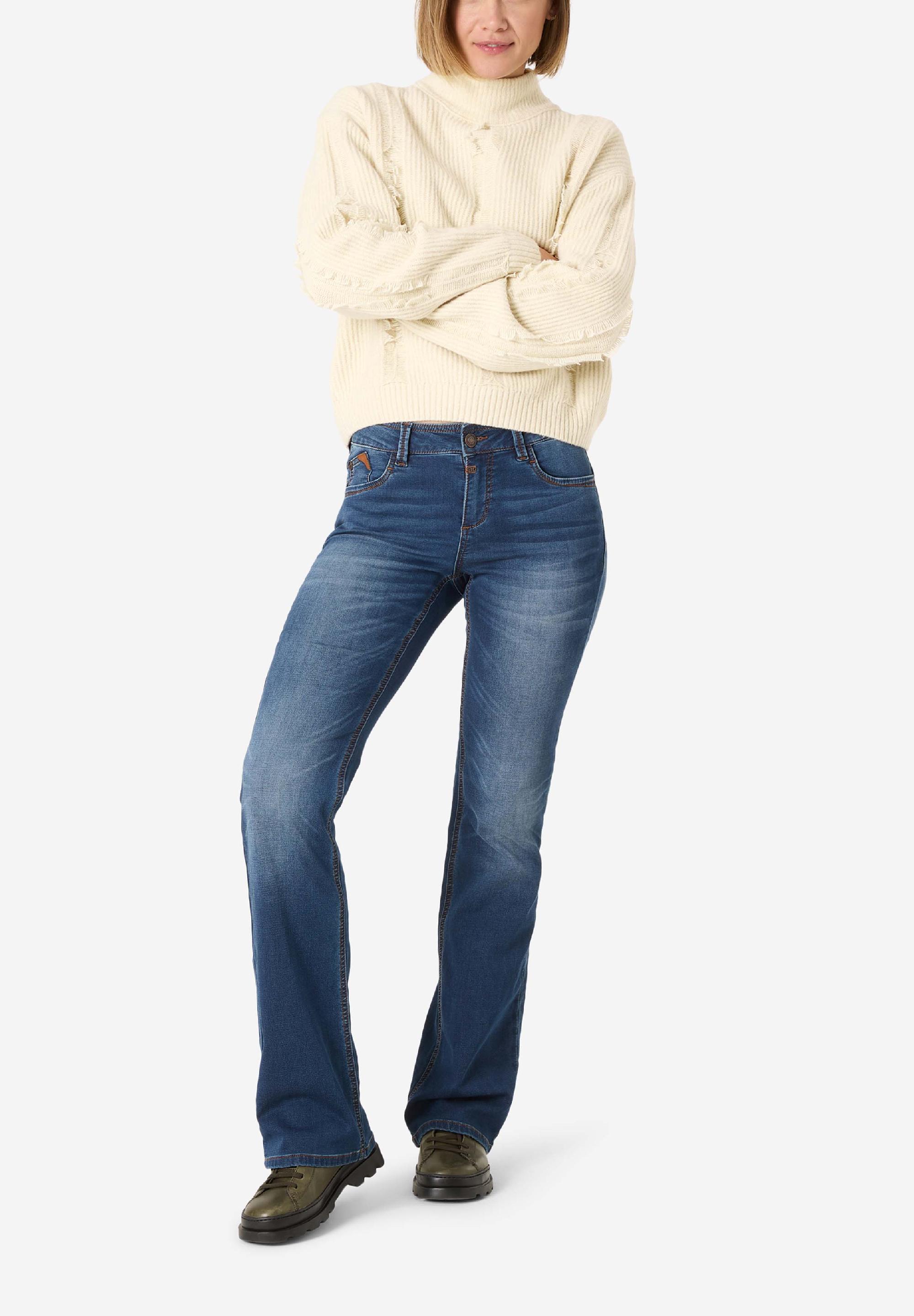 Fray Mock Neck Pullover