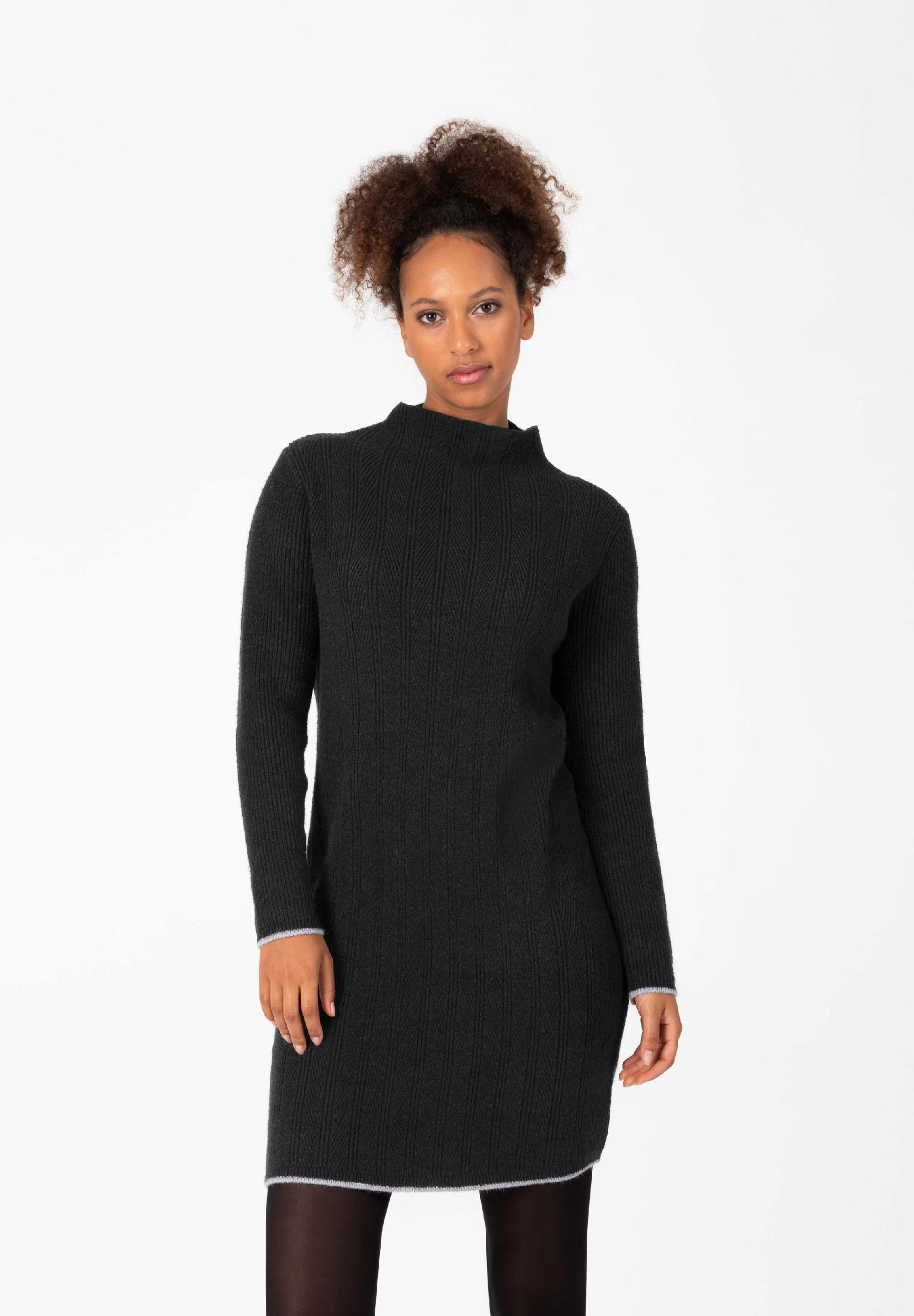 High Collar Knit Dress