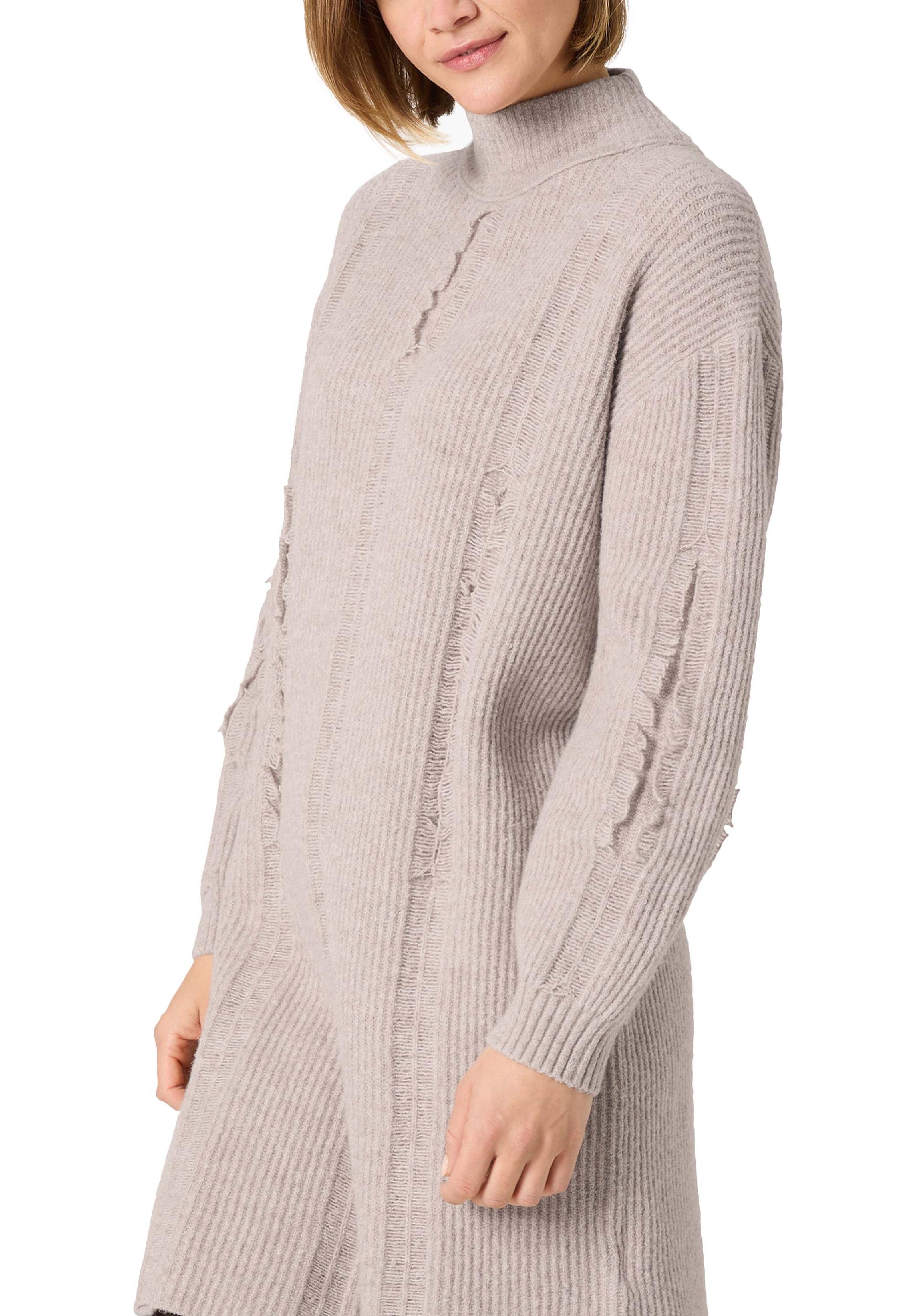 Fray Mock Neck Dress