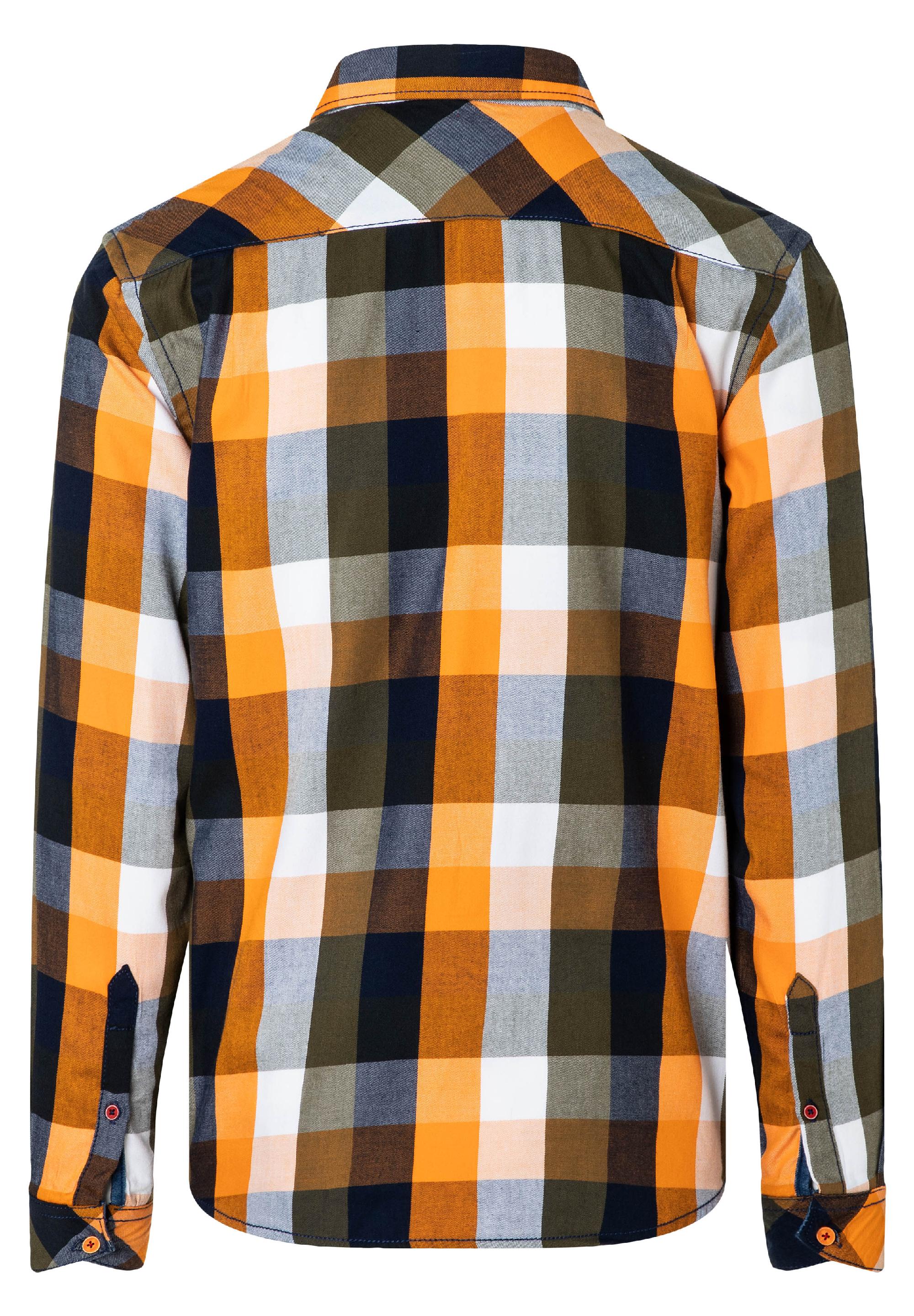 Effect Weave Check Shirt - kent collar