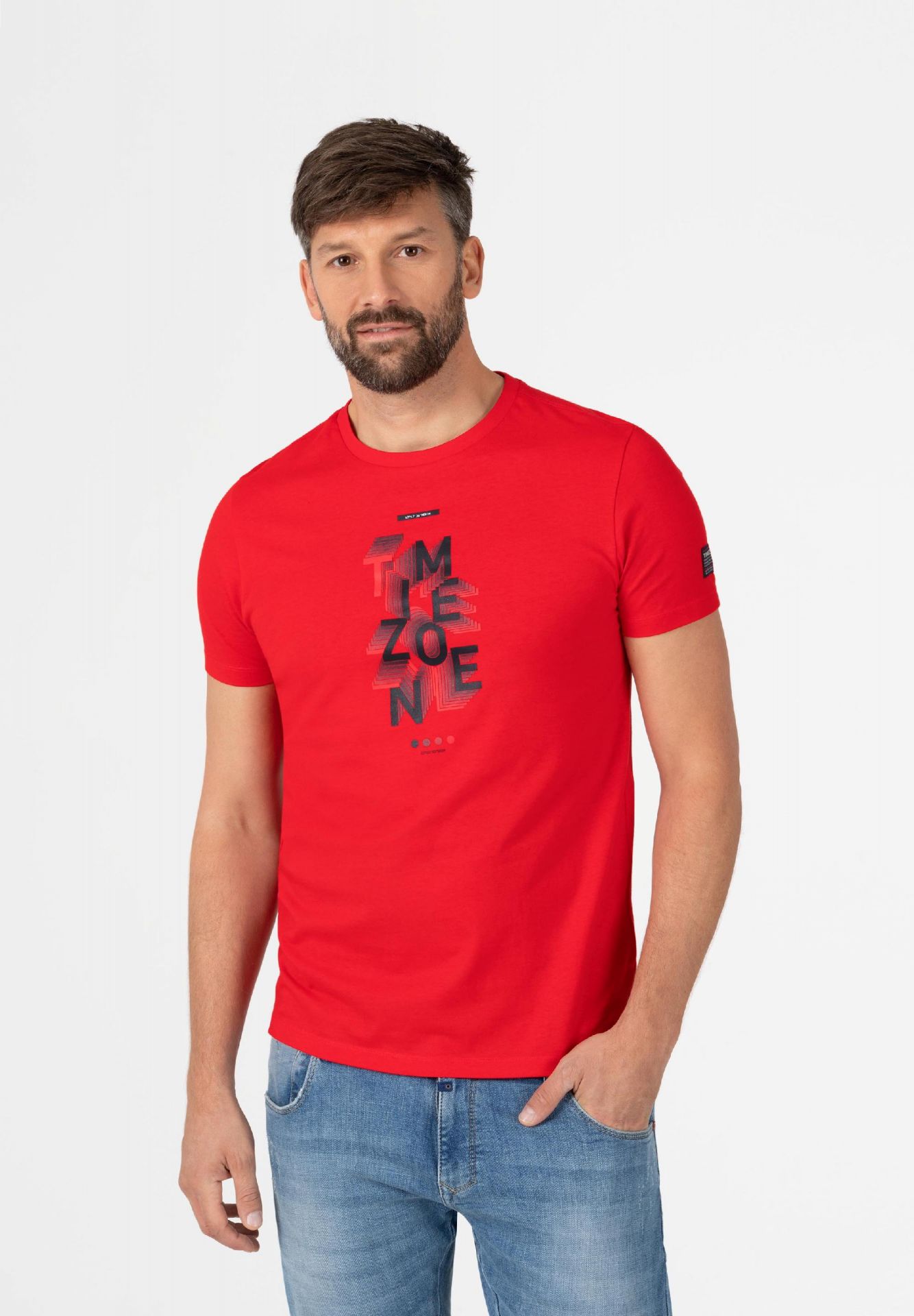 Timezone T Shirt Print Timezone Red XXL 22 10212 10 6111 5555 XXL